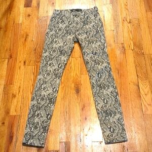 NEW Veronica Beard 24 00 Kate skinny high rise secret skinny pockets snake print